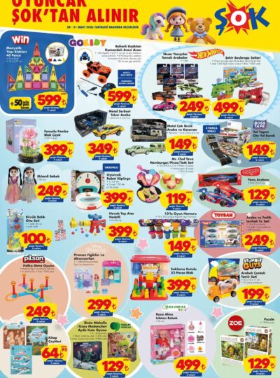 Şok Market 26 Mart 2026 Kataloğu: Oyuncak, Elektronik ve Ev Ürünlerinde Kaçırılmayacak Fırsatlar