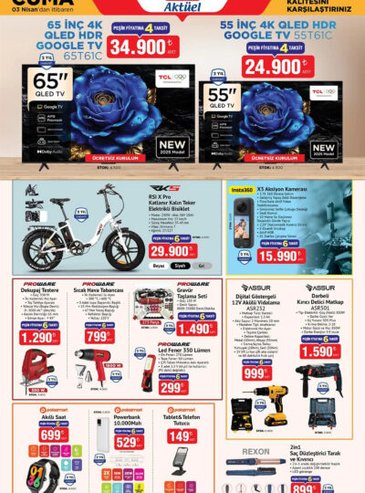 BİM 3 Nisan Aktüel Ürünler Kataloğu